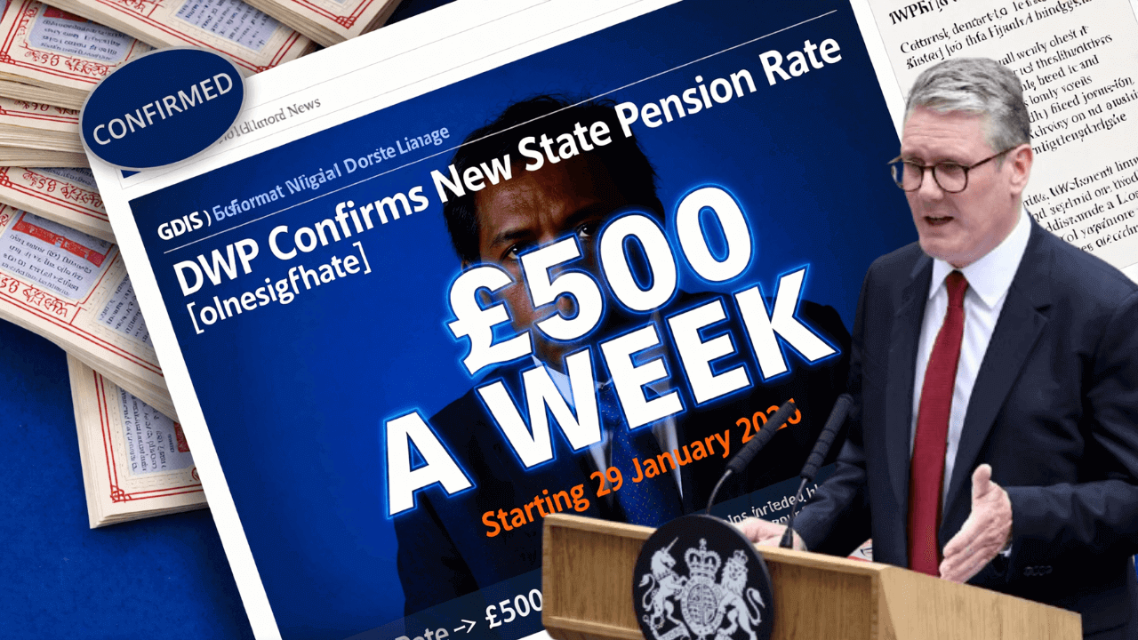 DWP Confirms New £500 Weekly State Pension Rate Starting 29 January 2026